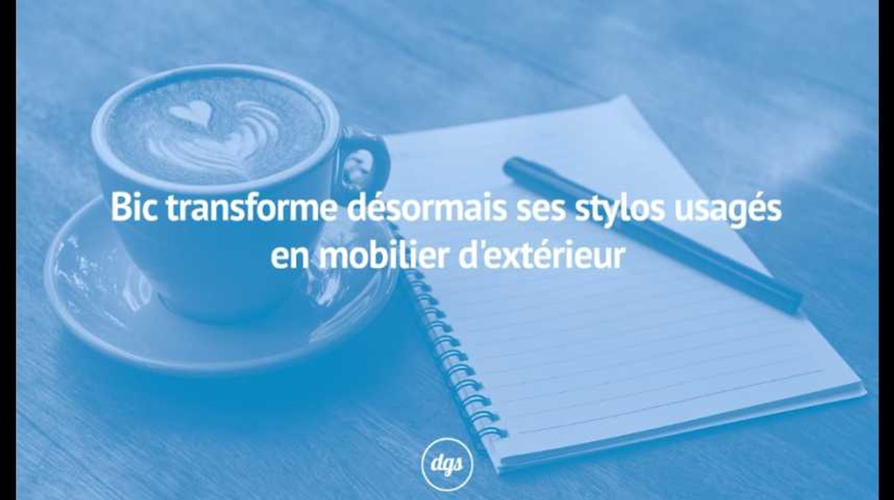Bic transforme désormais ses stylos usagés en mobilier d'extérieur