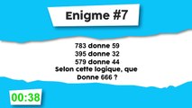 Énigme #7 : Logique de chiffres