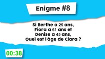 Énigme #8 : Quel âge a t'elle ?