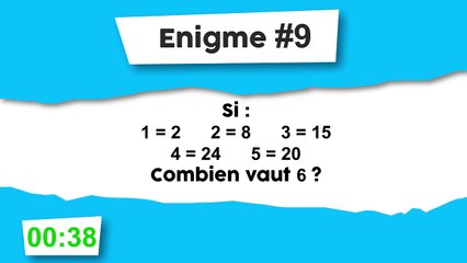 Énigme #9 : Logique de chiffres
