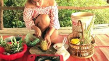 Awesome Cambodian Girl Cook Shrimp In Pineapple in my Village - Country Food Recipe