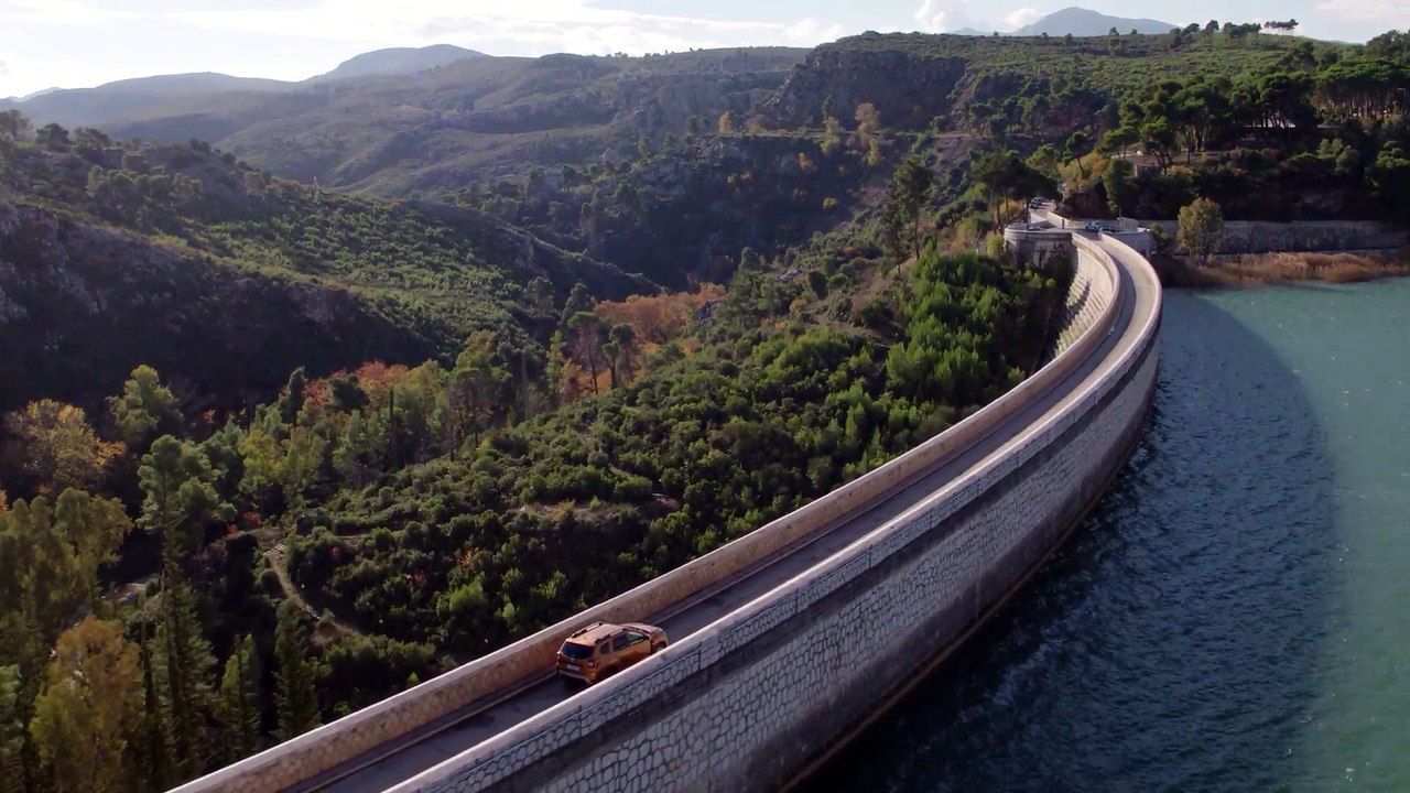 2017 New Dacia DUSTER tests drive in Greece Aerial Video