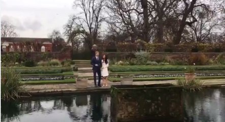 Prince Harry And Meghan Markle Walk Gardens at Kensington Palace After Engagement