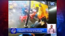 Cinco personas detenidas por hurto y agresión a policías en Guayaquil