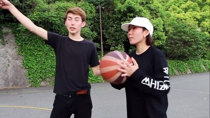 デートで彼女とバスケしたら彼女が上手すぎたwww 【神業】