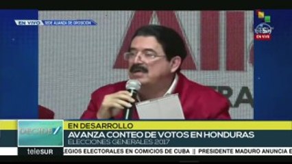Opositores al pdte. hondureño informan sobre sus conteos