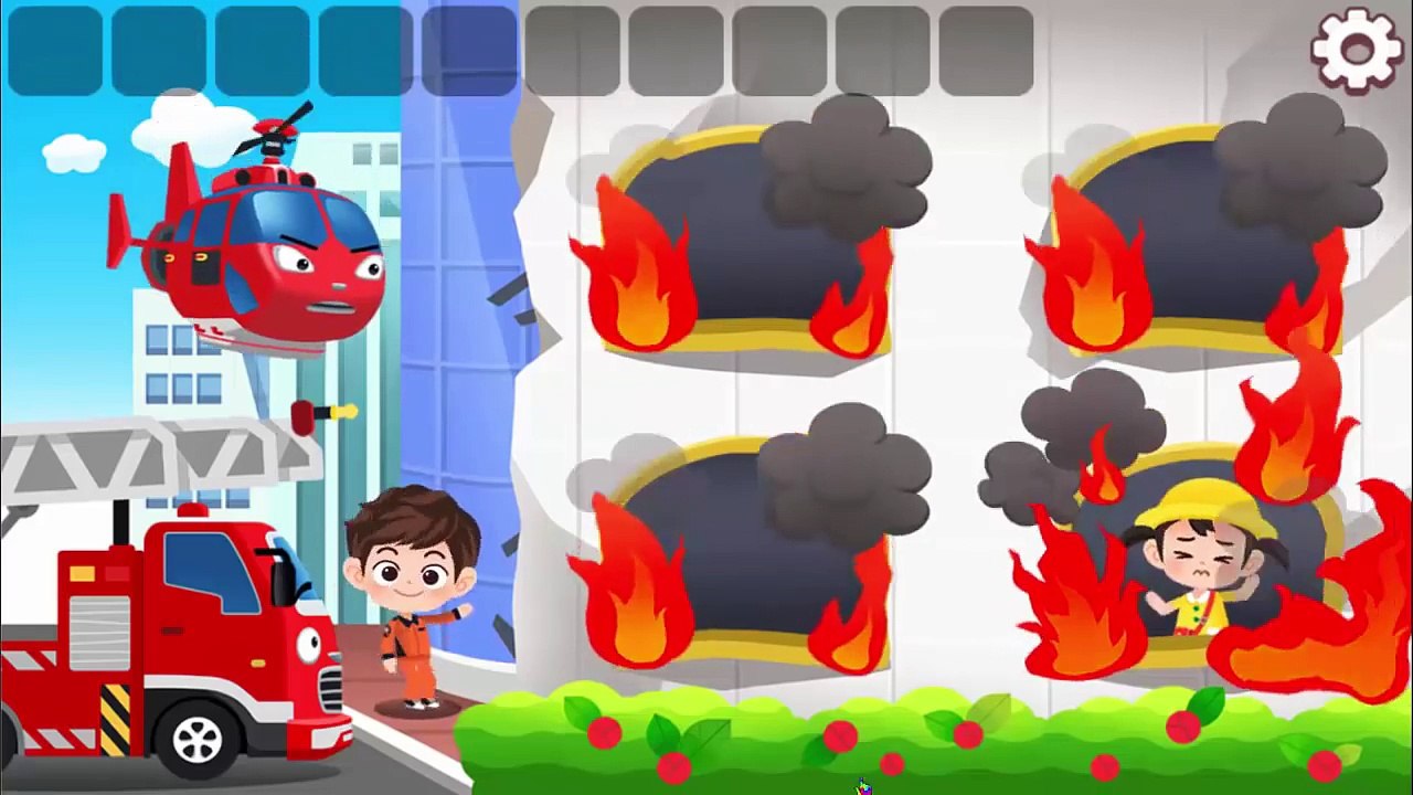乗り物 パズル★はたらくくるま大集合 ! 消防車・パトカー★赤ちゃん笑う、赤ちゃん泣き止む ! 幼児 子供向け動画 のりもの 乗り物アニメ★Fire Truck for Kids!