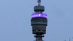 BT Tower lights up for Harry and Meghan