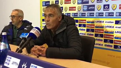 12η Παναιτωλικός-ΑΕΛ 3-1 2017-18 Συνέντευξη τύπου-Μάκης Χάβος