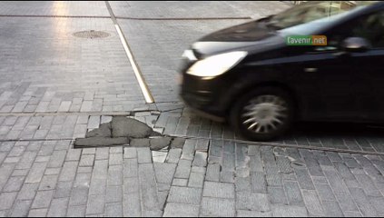 La rue du Curé Notre-Dame, à Tournai, deux ans après sa réalisation