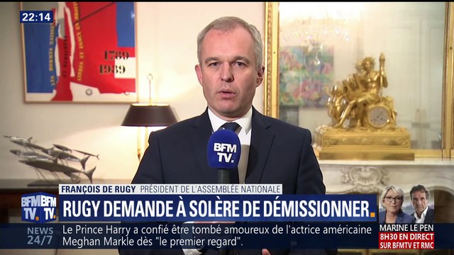 Questure: François de Rugy demande à Thierry Solère de démissionner