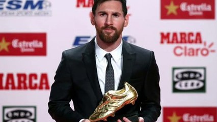 ميسي يتسلم جائزة _الحذاء الذهبي_ الأوروبية