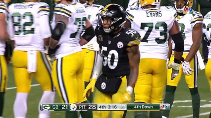 Ryan Shazier limps off field with trainers after Packers pass play