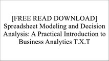 [pYGO2.F.r.e.e R.e.a.d D.o.w.n.l.o.a.d] Spreadsheet Modeling and Decision Analysis: A Practical Introduction to Business Analytics by Cliff Ragsdale [Z.I.P]