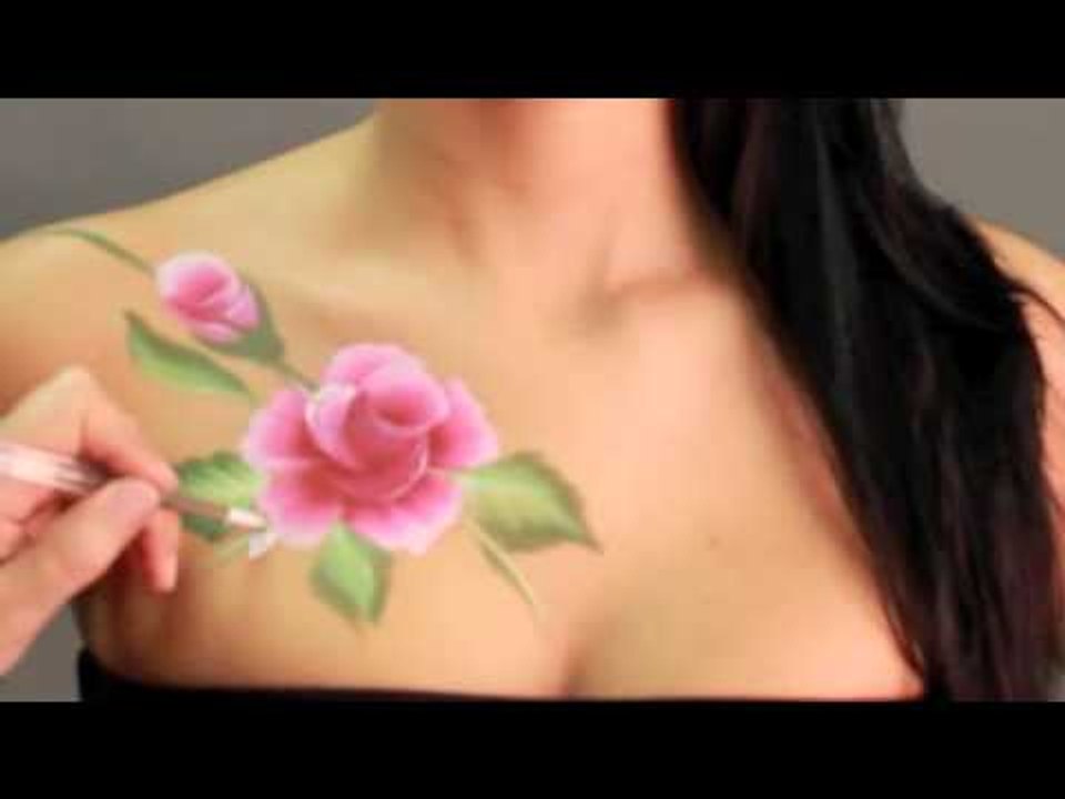 Roses by Jinny -- FACE PAINTING_body painting - MAQUILLAGE POUR ENFANTS - YouTube