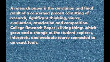 college research paper writing styles