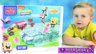 SPONGEBOB INVISIBLE CAR! Mega Bloks Family Fun Toy Review HobbyBabyTV-GCttn8SRkXU