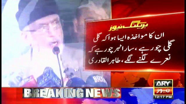 Tahir-ul-Qadri lashes out on PML-N Govt