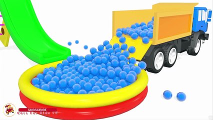 Learn Colors With Baby Surprise Eggs Ball Pit Show - Truck Jump Street Vehicles for Kids-BVGBB7tfFg8