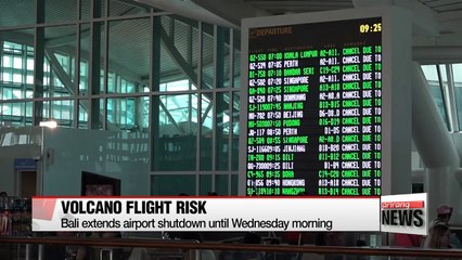 Bali extends airport shutdown until Wednesday morning