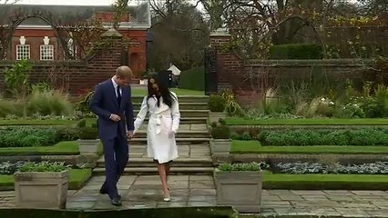 Prince Harry and Meghan Markle after the couple's engagement was announced.