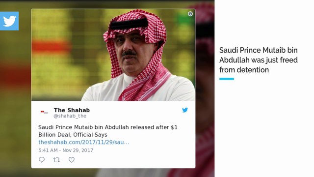 Senior Saudi prince freed from detention at Ritz-Carlton hotel