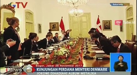 Jokowi Dapat Hadiah Album Musik Metalica dari Perdana Menteri Denmark