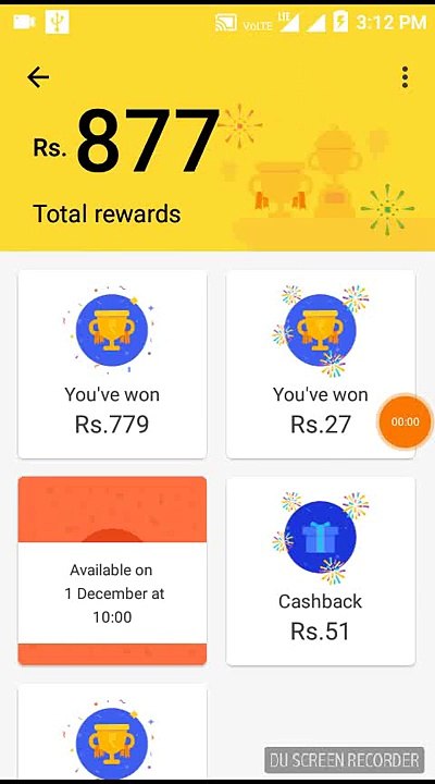 I Won 779rs in Tez app with proof..