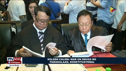 SolGen Calida: War on drugs ng pamahalaan, konstitusyonal