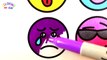 How to Draw Emoji Face For Baby #k - Drawing and Coloring to Learn Colors for Kids