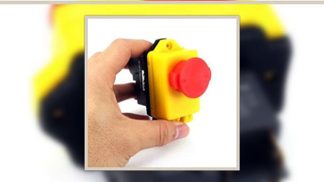 250V 16A KJD17B IP54 NVR Switch With Emergency Stop 4 Pin Dustproof Waterproof Panel