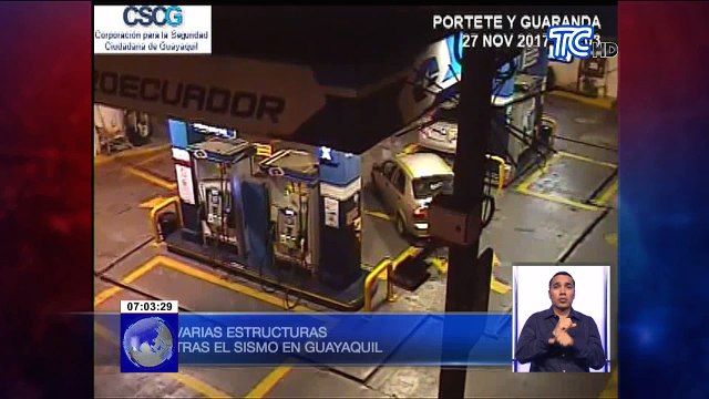 Cámaras del ECU captaron los instantes del sismo en Guayaquil