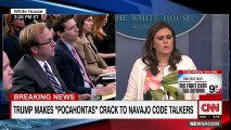 Sarah Huckabee Sanders TORCHES Fake Indian Elizabeth Warren