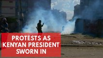 Protests as president Uhuru Kenyatta sworn in