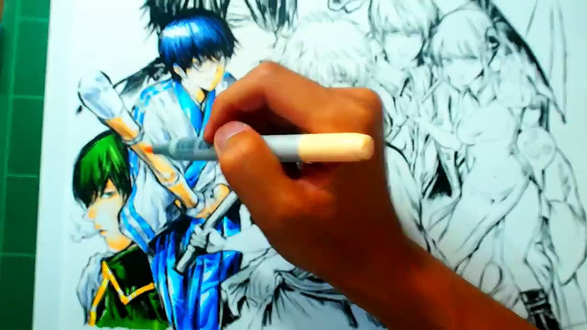 銀魂 史上最強オールスターズ 7人 描いてみた結果 吉村拓也イラスト Video Dailymotion