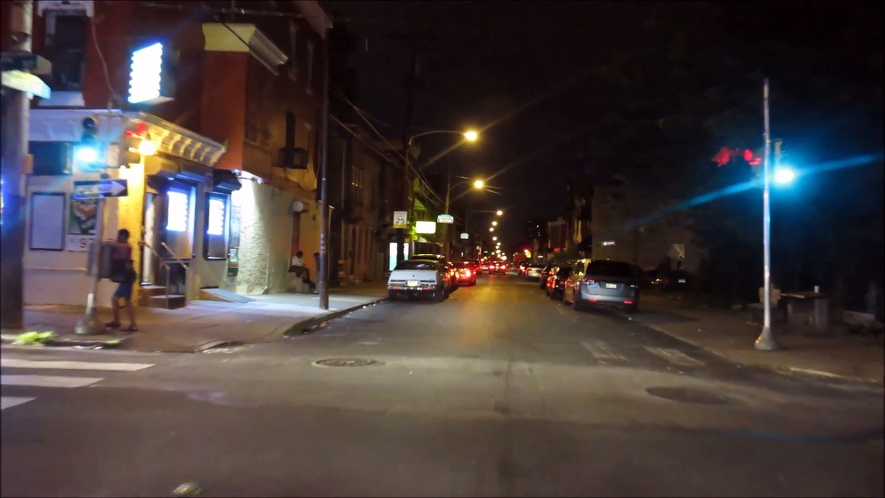 PHILADELPHIA EXTREME GHETTO AT NIGHT