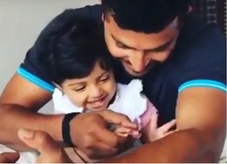 Suresh Raina Having Fun With His Daughter Gracia Raina