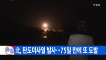 [YTN 실시간뉴스] 北, 탄도미사일 발사...75일 만에 또 도발 / YTN