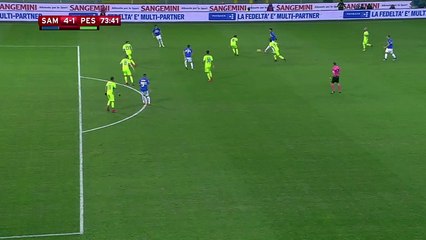 Dawid Kownacki  Goal HD - Sampdoria	4-1	Pescara 28.11.2017