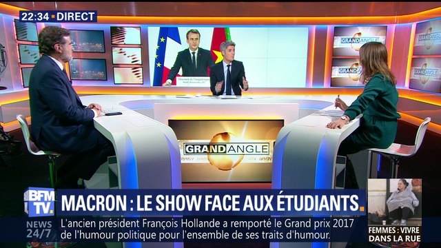 Emmanuel Macron: le show face aux étudiants burkinabés