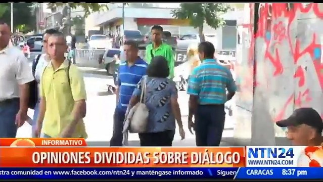 Ciudadanos venezolanos con opiniones divididas sobre el proceso de diálogo