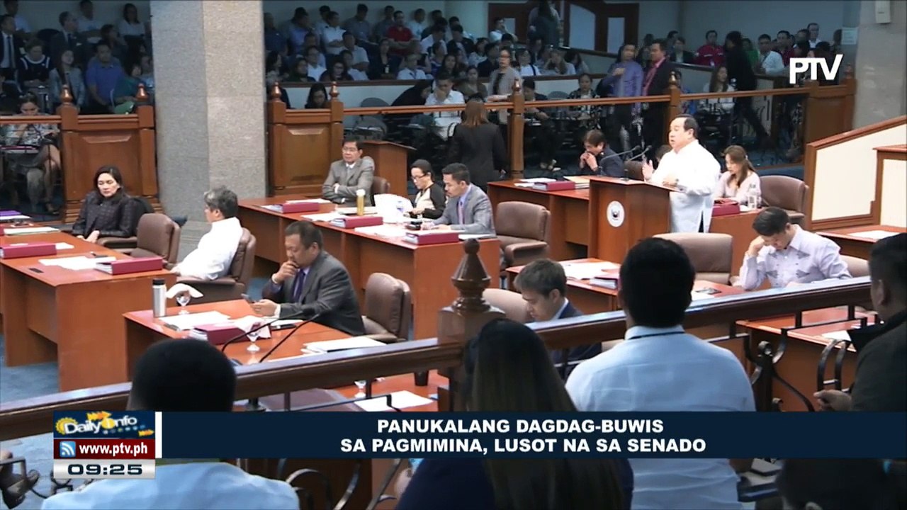 Panukalang dagdag-buwis sa pagmimina, lusot na sa Senado