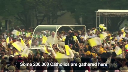 Pope holds landmark mass for Myanmar Catholics