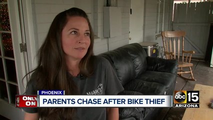Phoenix parents chase after bike thief