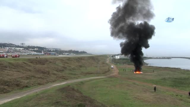 Trabzon Havalimanı'nda Yangın Tatbikatı