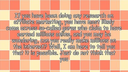 Can You Make Millions With Affiliate Marketing?