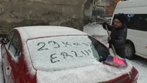 Erzurum'da Kar Yağışı ve Soğuk Hava Etkili Oluyor