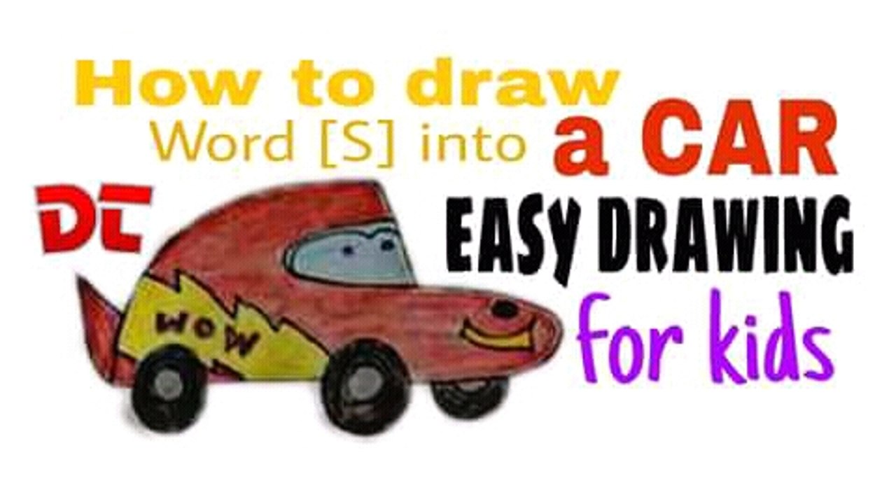 HOW TO DRAW A CAR EASY FOR KIDS | COOL AND SIMPLE DRAWING TRICKS FOR KIDS | DAWING TUBER