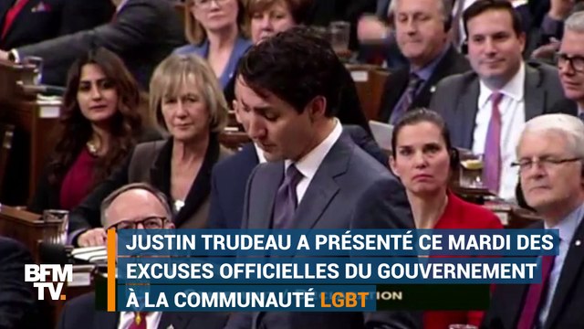 Nous sommes désolés . Ému, Justin Trudeau s'excuse pour la discrimination des homosexuels au Canada