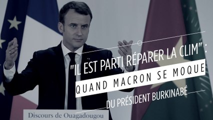 "Il est parti réparer la clim" : quand Macron se moque du président Burkinabé